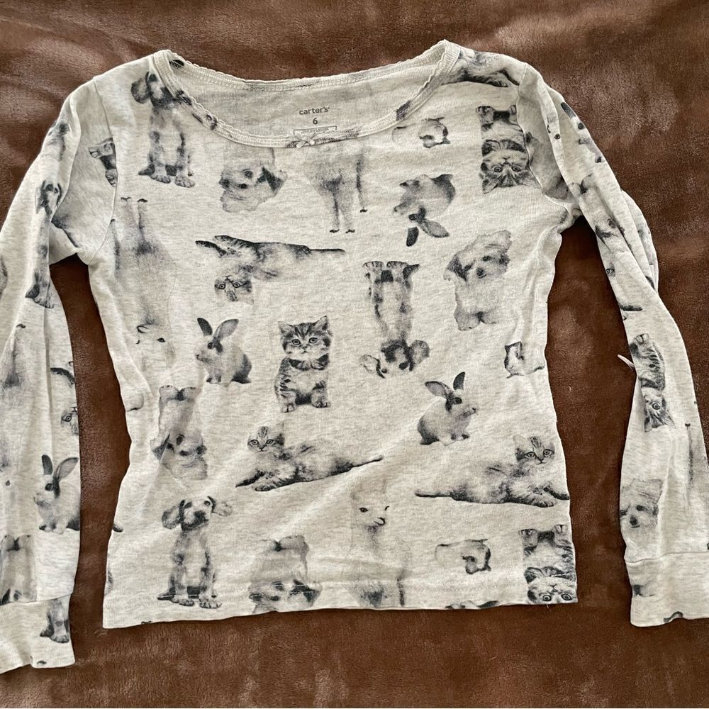 Set of 2 Carter’s Little Girls Pyjama Animal Print Size 6T - Picture 9 of 10